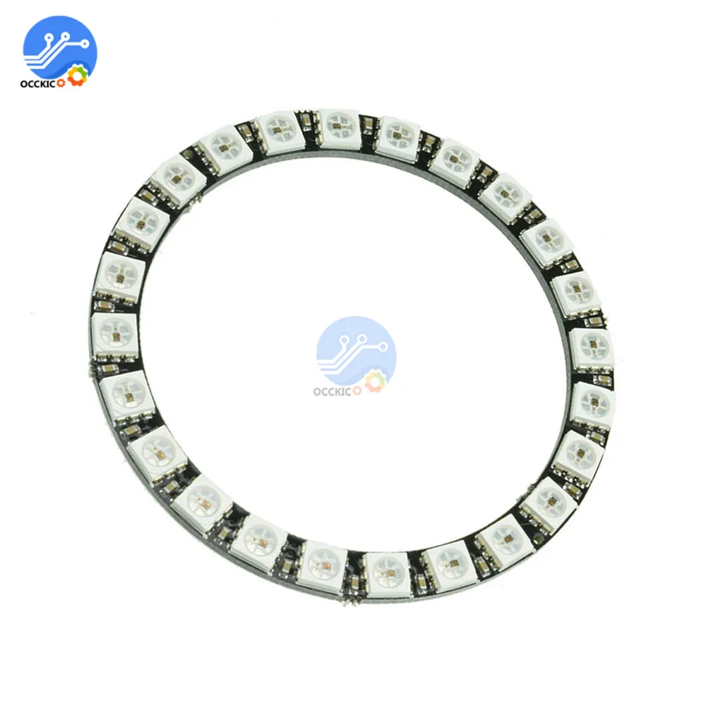WS2812B модуль полосы 24 бит X WS2812 5050 RGB светодиодная кольцесветильник лампа с