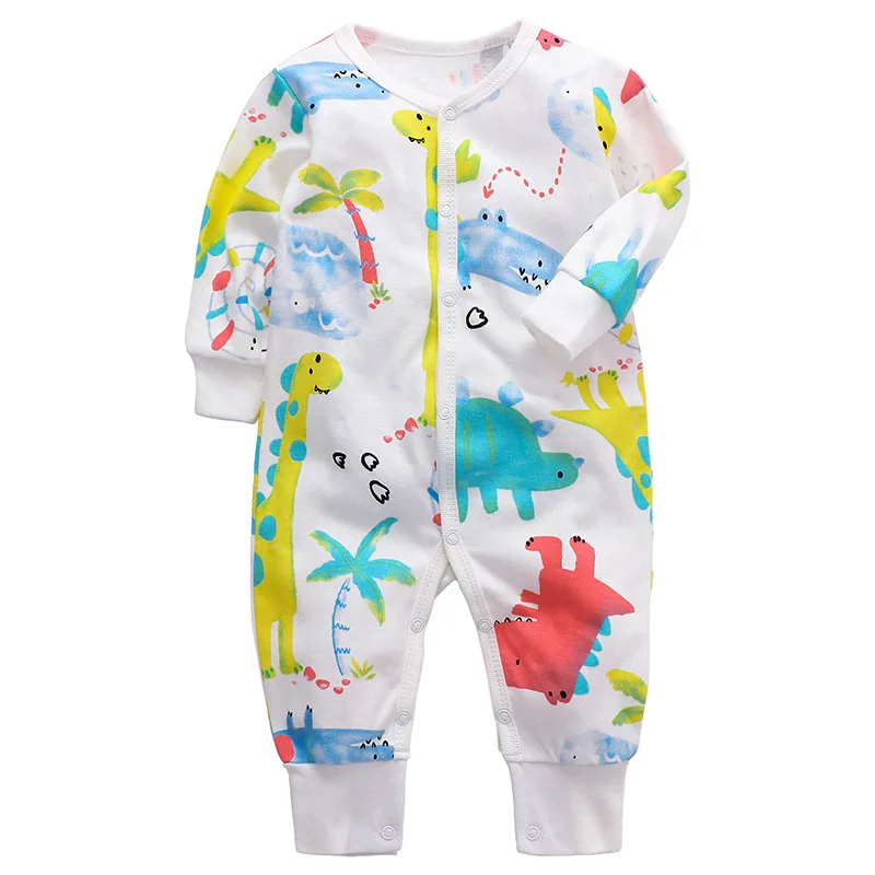 Baby Boy Girl Long Sleeve Sleepsuit Rompers Newborn Clothes Autumn Overalls 2019 Cartoon Pajamas | Детская одежда и обувь