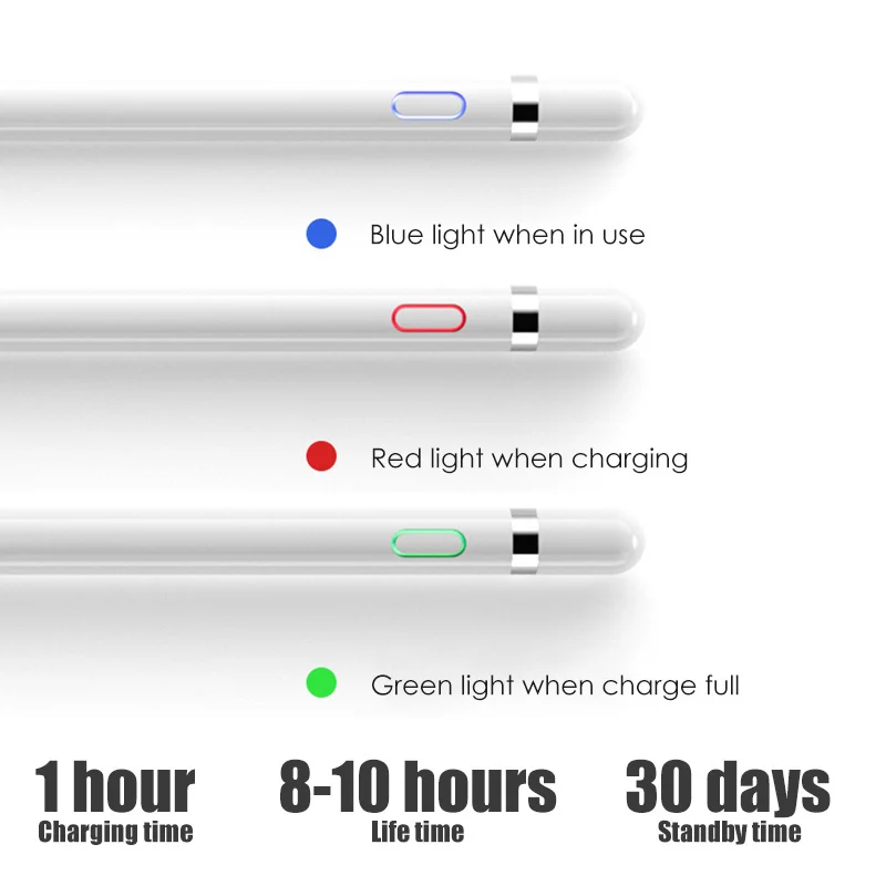 active stylus pen capacitive touch screen pencil for samsung xiaomi huawei ipad tablet phones ios android pencil for drawing free global shipping