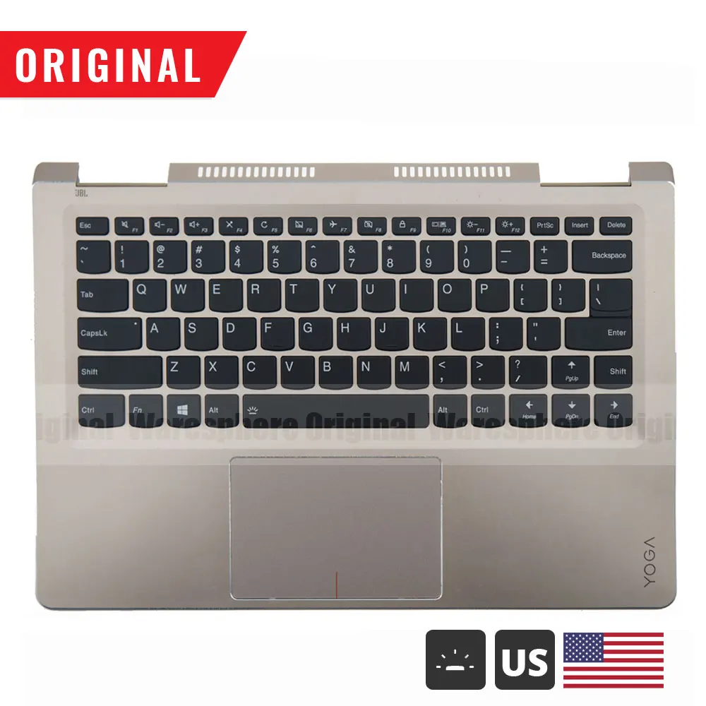 95% Новый оригинальный Упор для рук Lenovo Yoga 710 14 14ISK верхняя крышка с английской