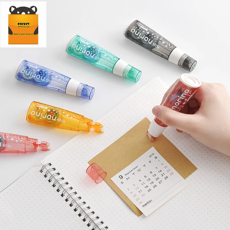 

Plus, Dispensing, Large-capacity Double-sided Adhesive Transparent Tape, Cute Hand Account Student ,washi , office supplies
