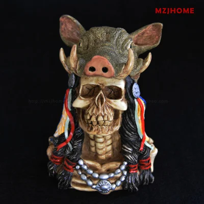 Сухая голова скелета индийского человека украшение для лица роли сухой скелет