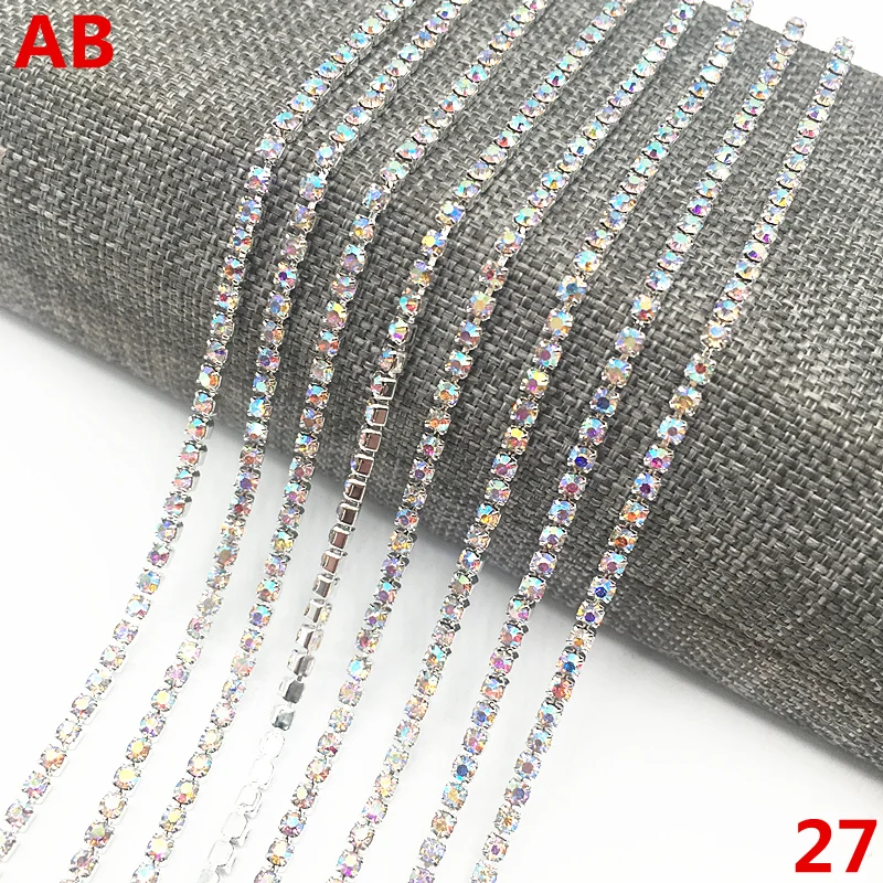 1 ярд SS6(1,8-2,0 мм) Cystal Стразы для украшения своими руками - Цвет: 27