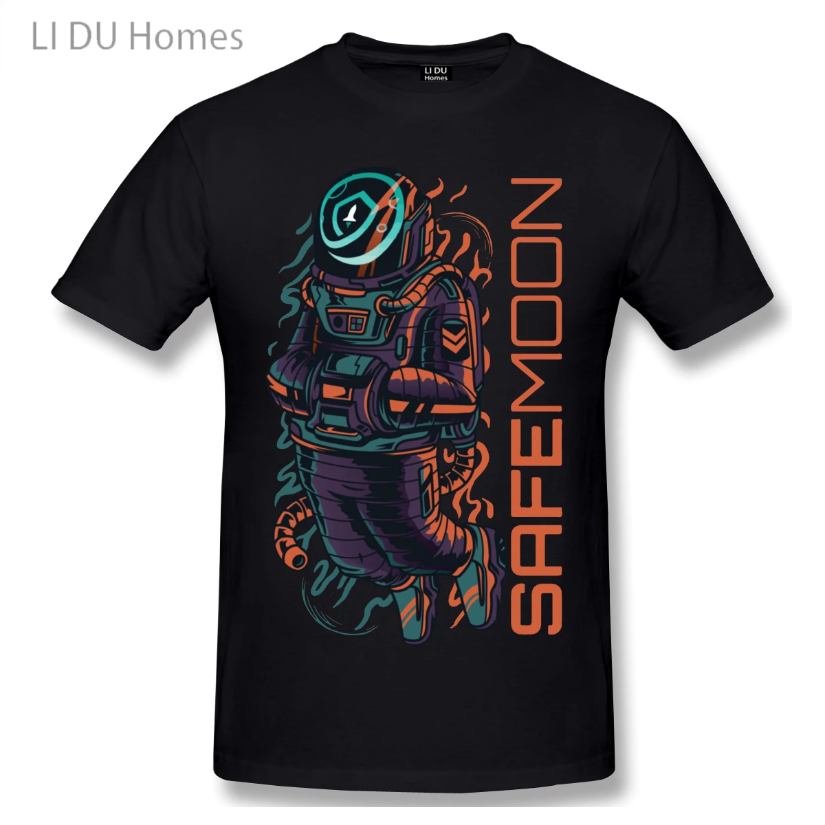 

LIDU SafeMoon Funny T Shirt Oversized Cotton Custom Short Sleeve Anime Shirt