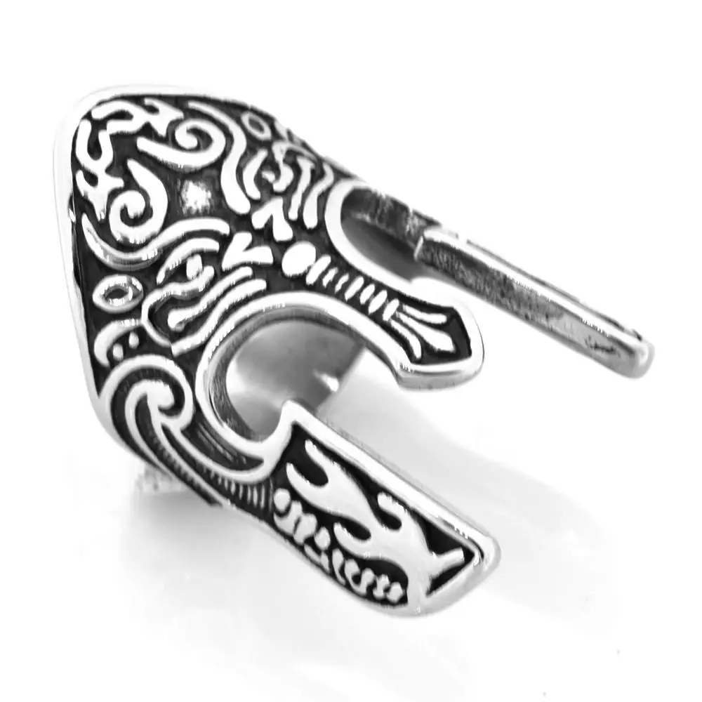 FANSSTEEL нержавеющая сталь ювелирные изделия железная маска шлем байкерское кольцо