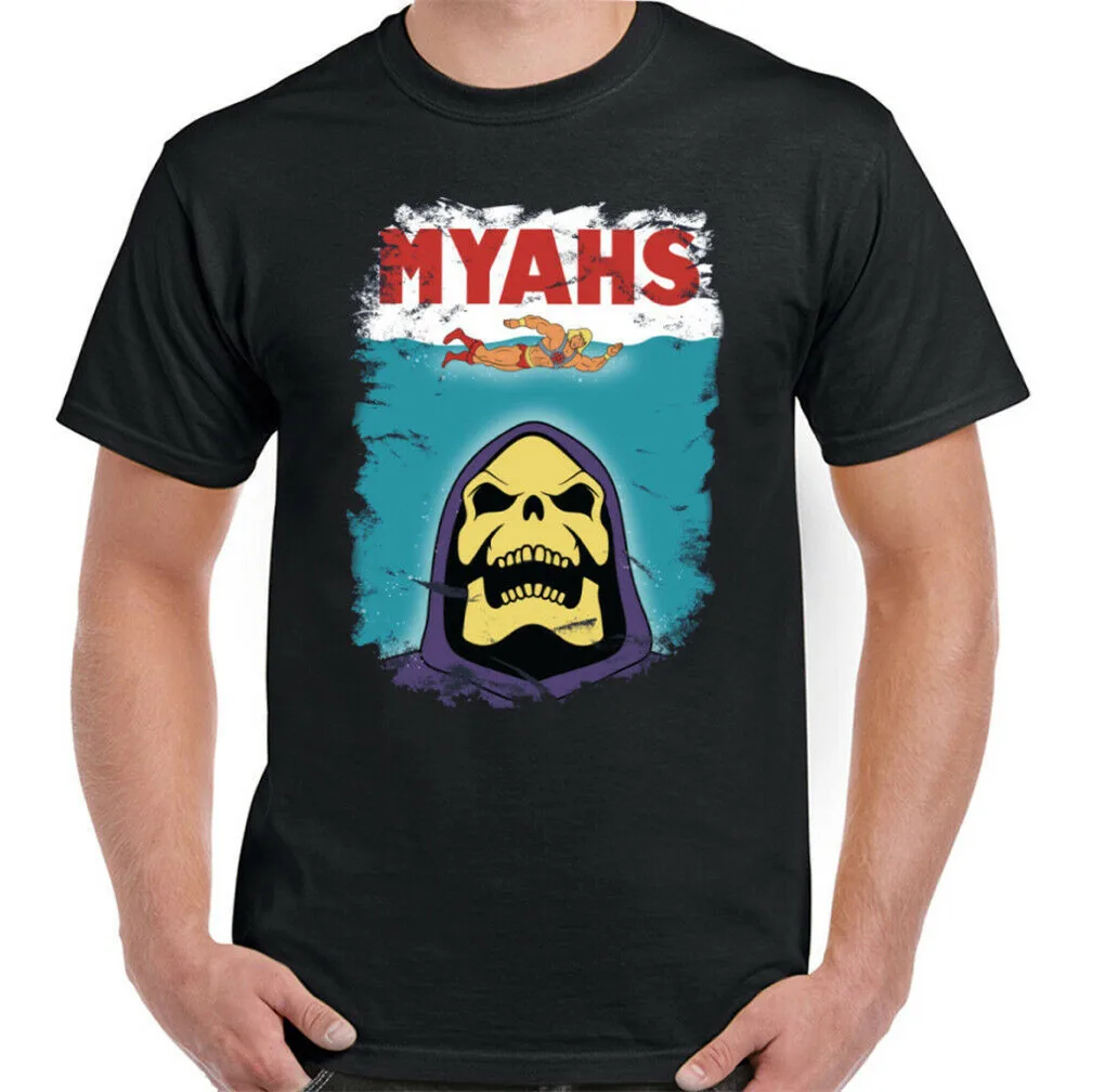 Мужская футболка He Man Jaws Gym MYAHS забавная пародия Skeletor 80 с фильмом для фитнеса
