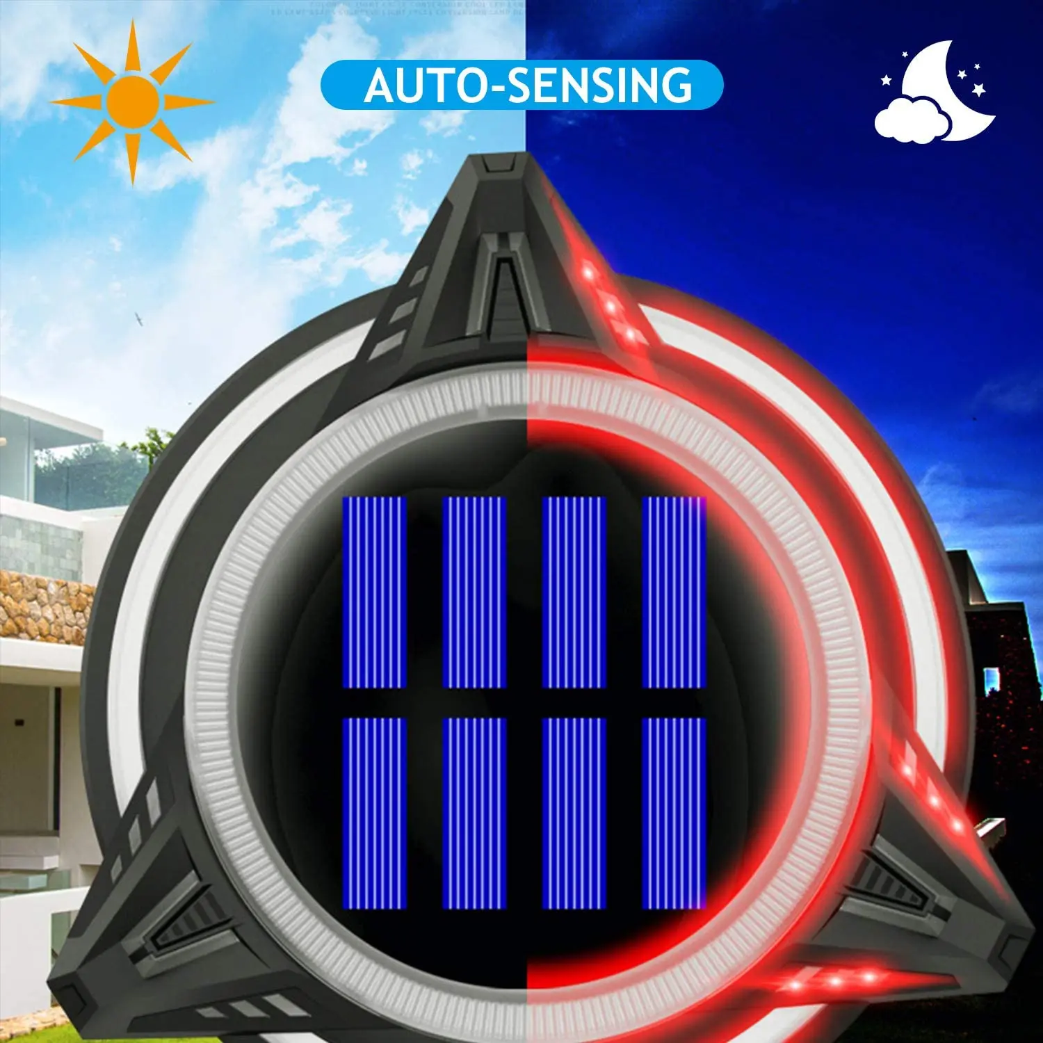 

RGB Ground Light Auto-sensing LED Solar Power Waterproof Garden Buried Light for Outdoor Pathway Yard Lawn Patio Landscape Light