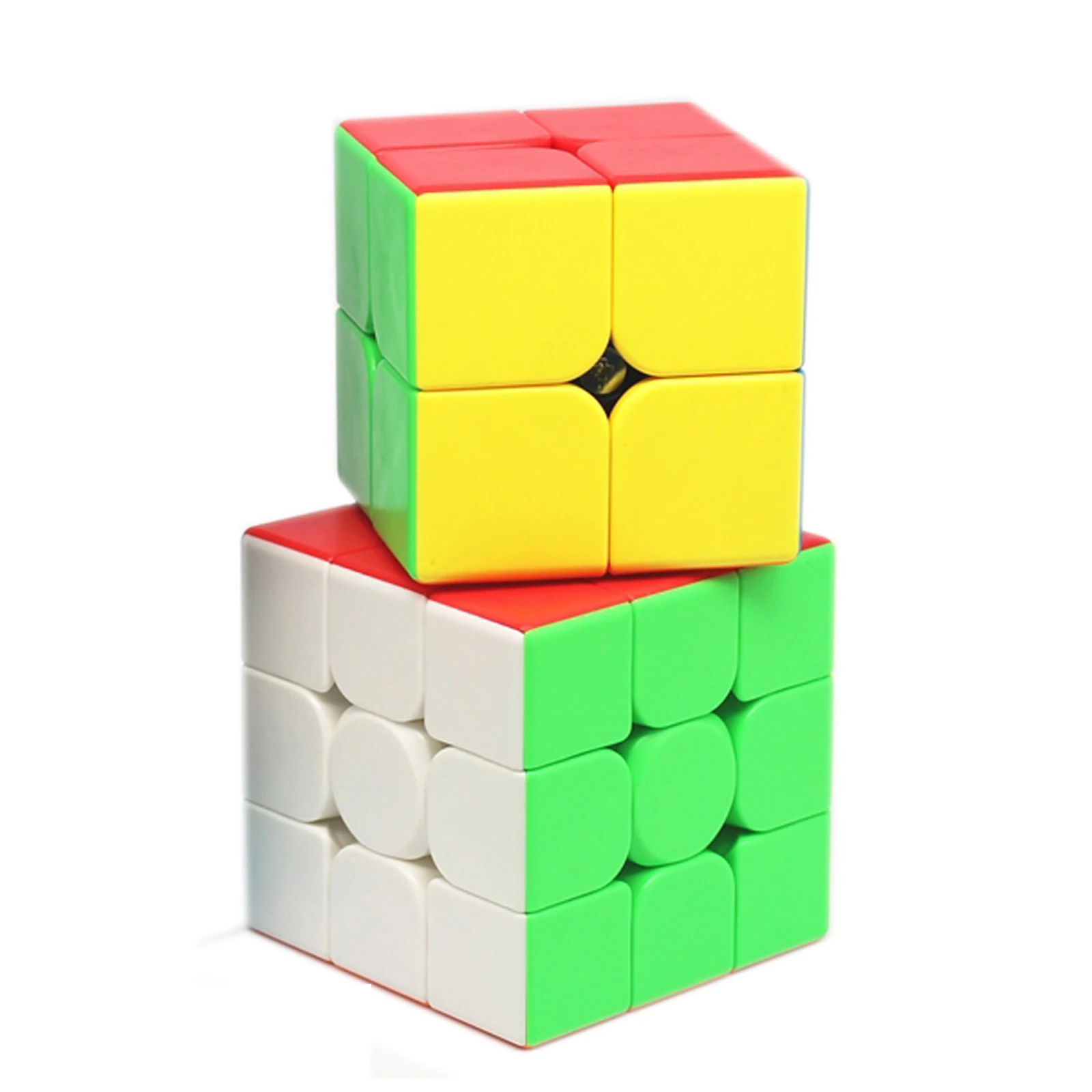 Moyu-Set de cubos mÃ¡gicos para niÃ±os, juego de Cubo mÃ¡gico, MofangJiaoshi 2x2 3x3 cubo rubik, paquete de 2 unids/set