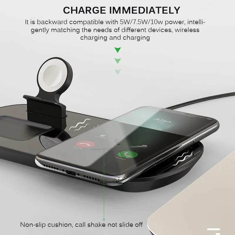 2020 Новый Type C3 в 1 многофункциональная зарядная плата беспроводного зарядного