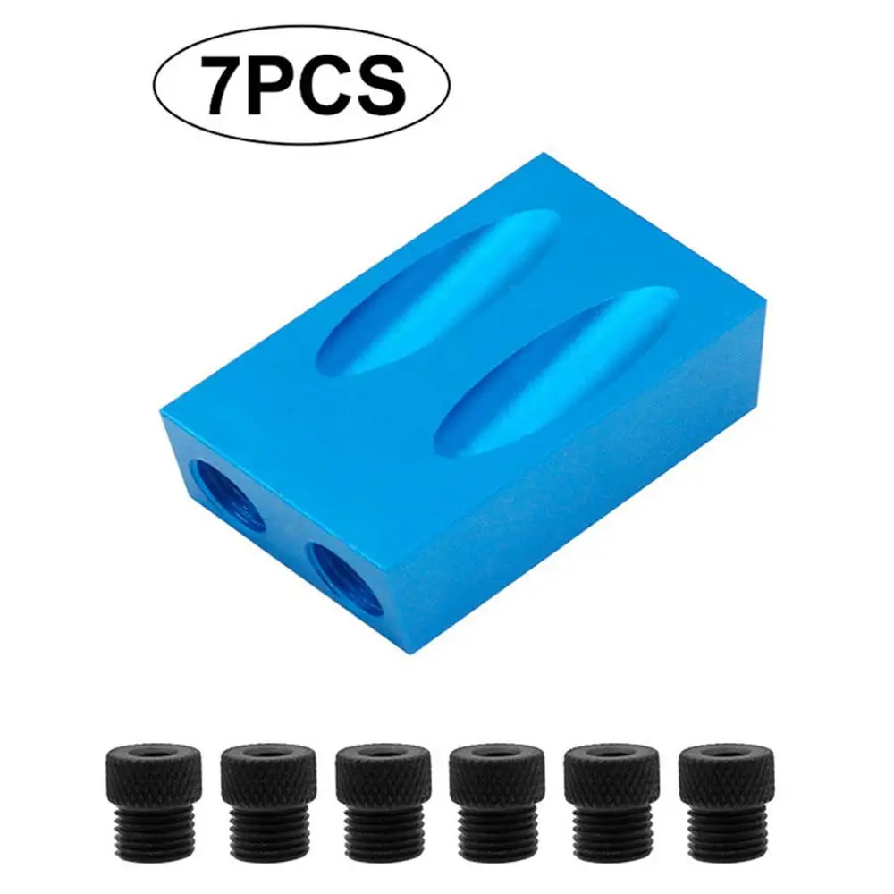 7pcs Hole Locator Pockethole Jig Woodworking Puncher Cross Screw Driver Kit Aluminum Oblique Drill Bit DIY Carpentry Tools | Инструменты