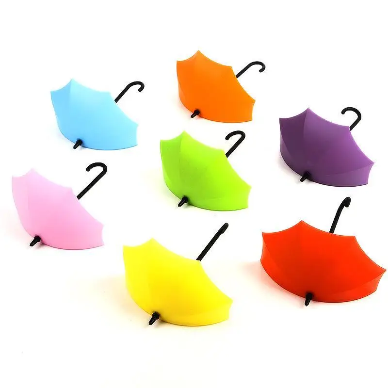 3 шт. Цветной Зонтик Моделирование настенные крючки держатель для ключей