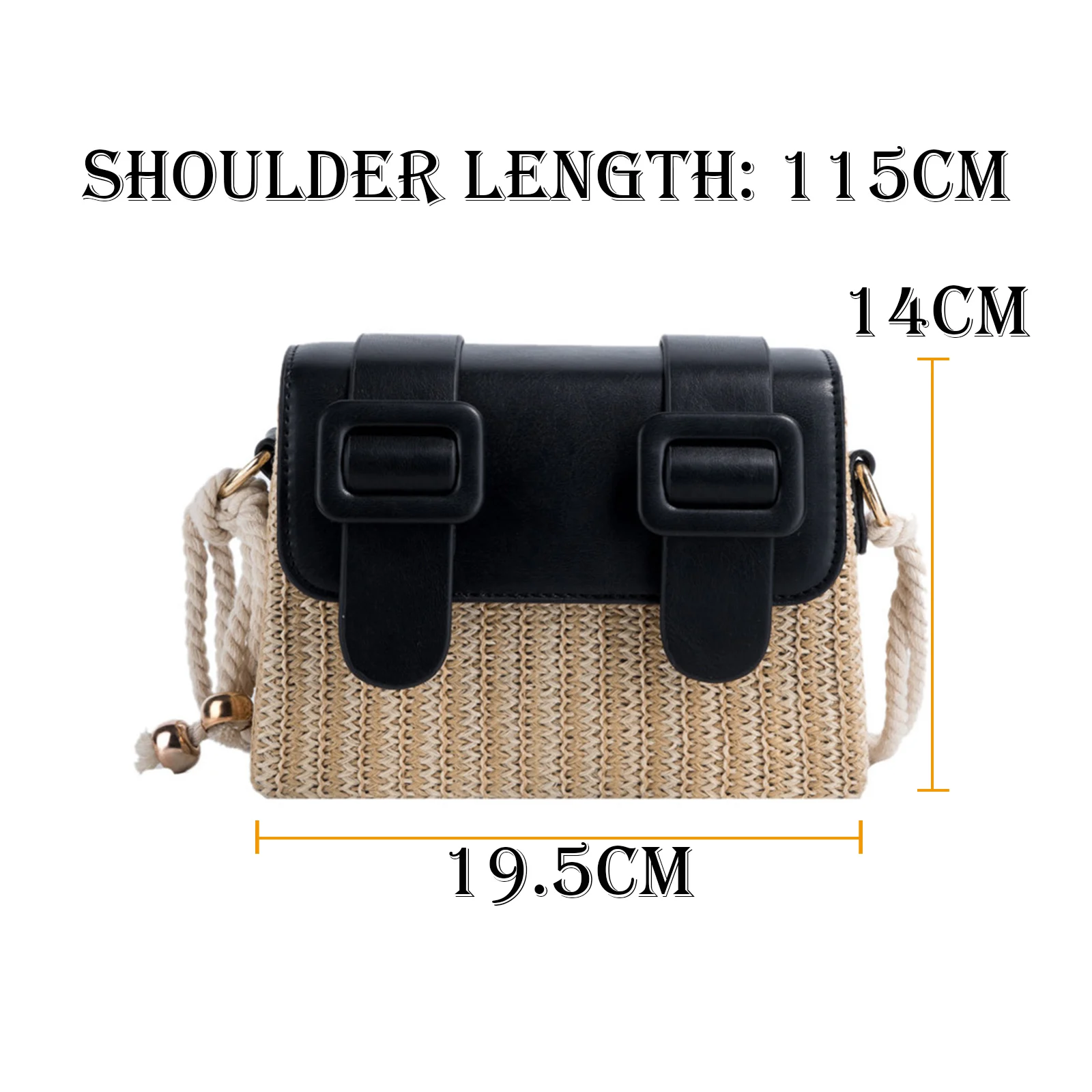 

Small Straw Bucket Bags For Women 2021 Summer Crossbody Bags Lady School Bag Student Handbags Female Shoulder Simple Bag WB4285
