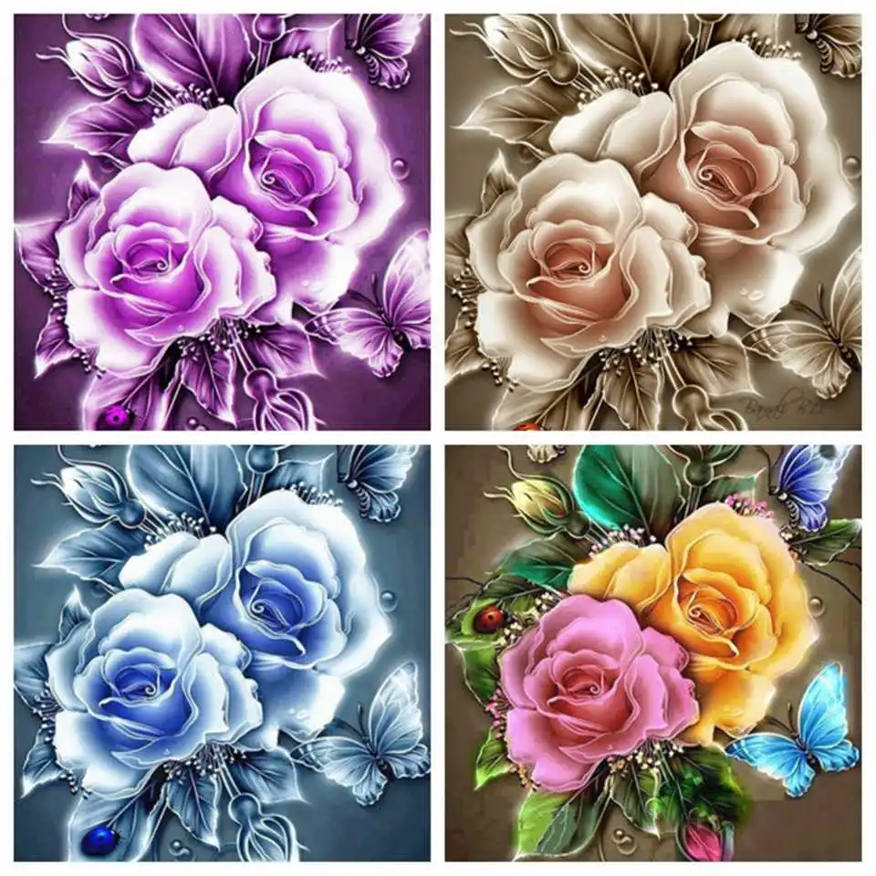 AZQSD алмазная мозаика Роза крестиком вышивка цветок рукоделие картина стразами