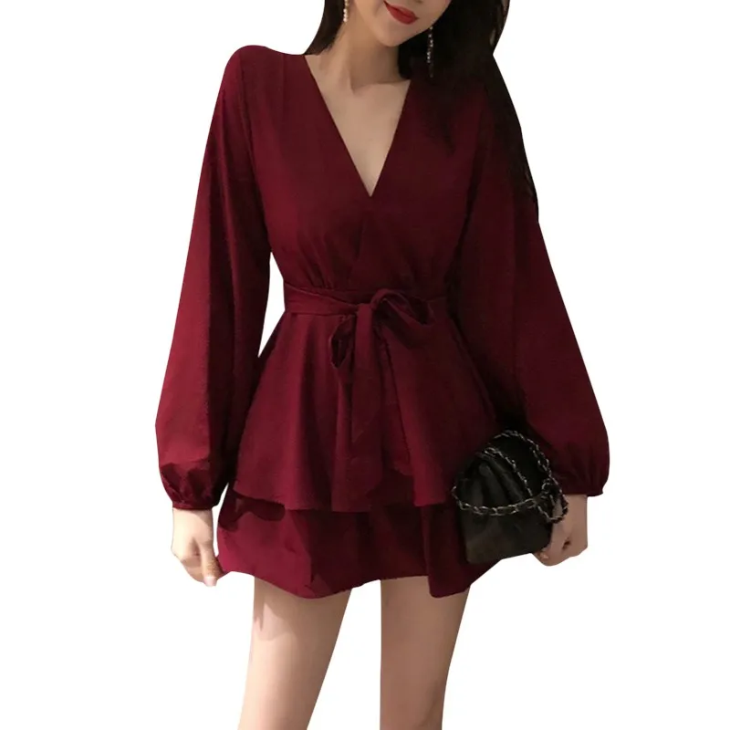 Модные свободные повседневные Комбинезоны ROPALIA Deev с длинными рукавами и высокой