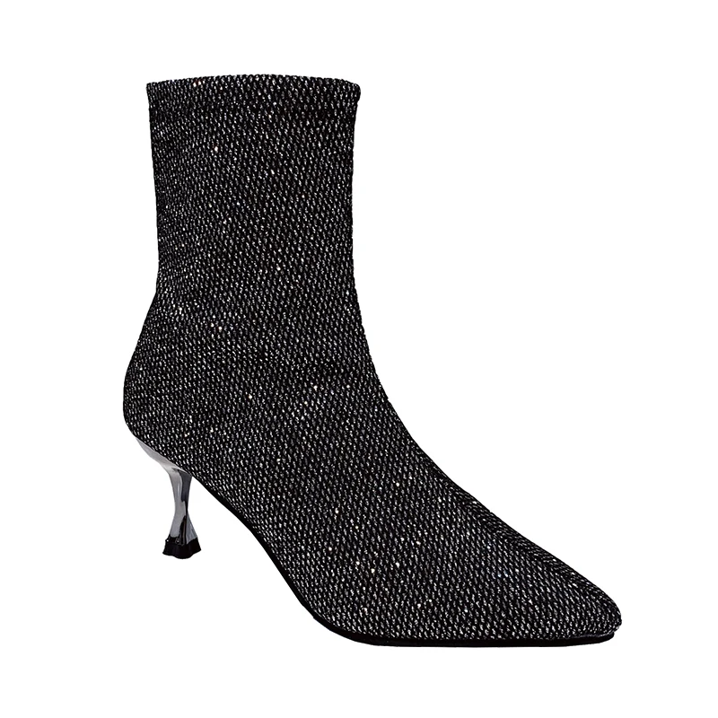 Dovereiss Fashion Women's Shoes Winter new Sexy Short boot Elegant Pure color silver sexy Concise Mature boots big size 40 | Обувь
