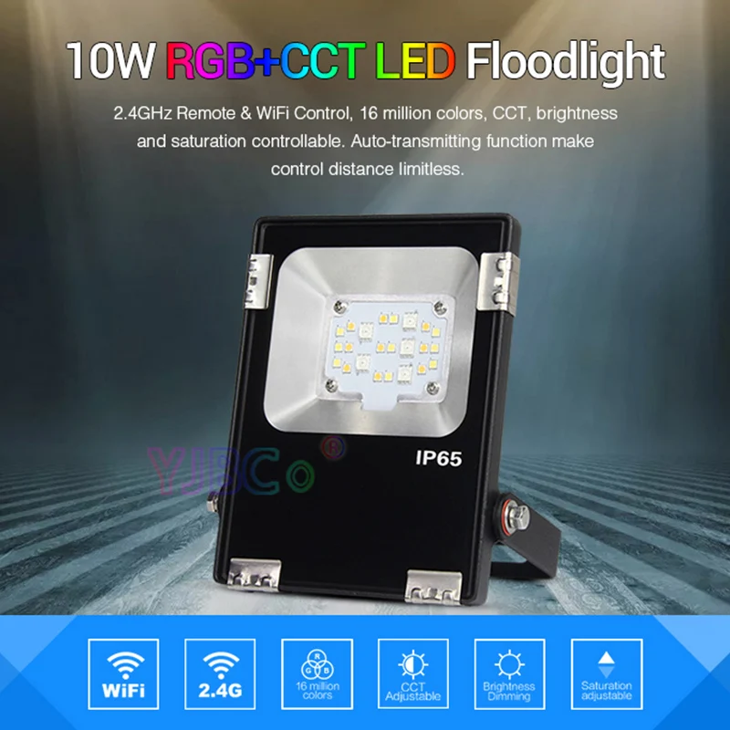 Miboxer AC100 ~ 240 В 10 Вт RGB + CCT Светодиодный прожектор светильник FUTT05 водонепроницаемый