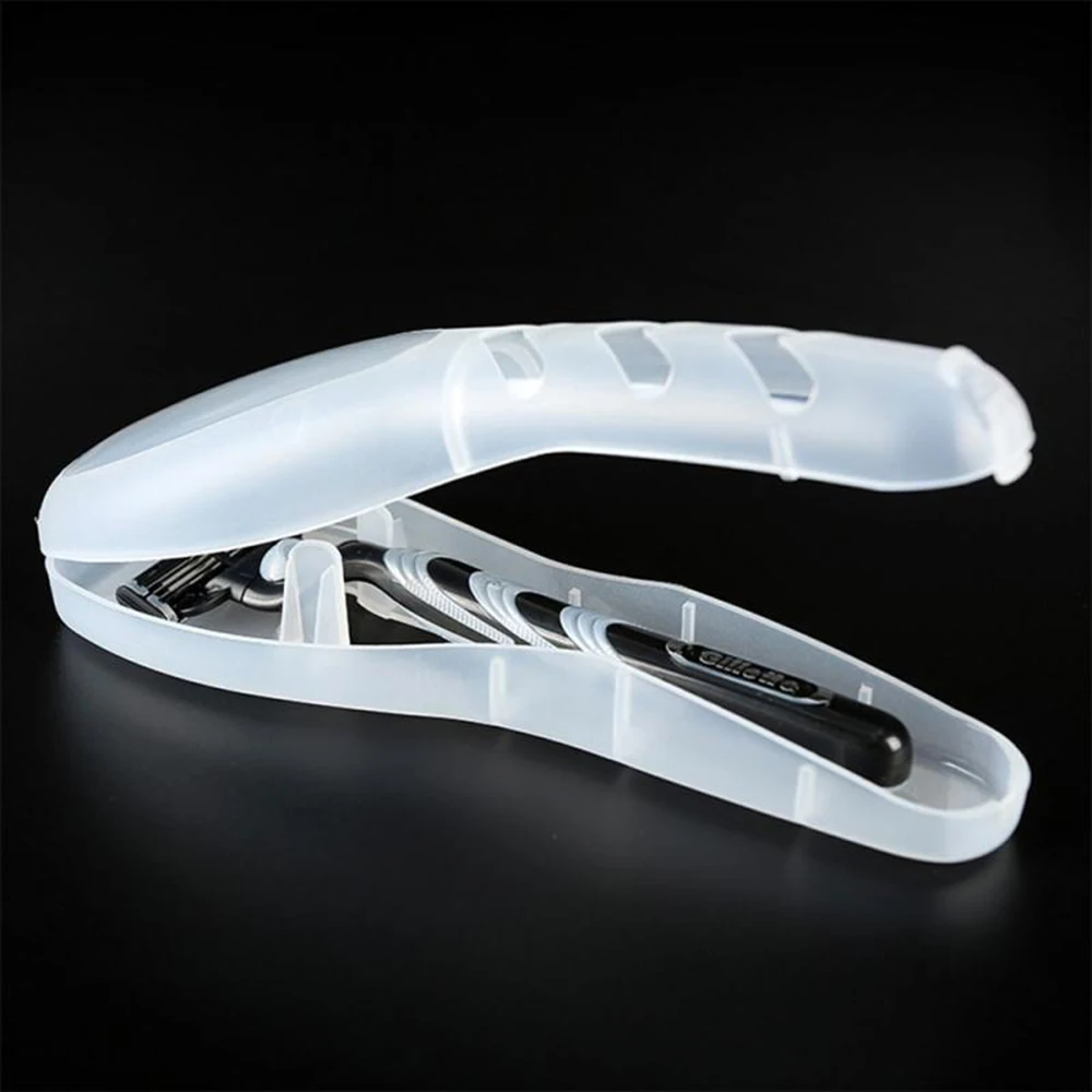 

Men Razor Box Shaving Machine Accessories Storage Travel Portable Trimmer Box Case For Razors (Not Include) Accessories