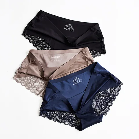 Underwear Women Briefs Seamless Panties Plus Size Female Underwear Sexy Lace Panties low-Rise Panties Women Cotton Lingerie Hot