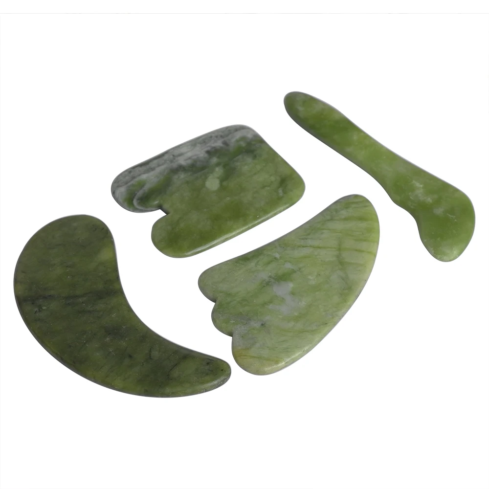 Природный глазурь Нефритового зеленого цвета камня нефрита массажный коврик