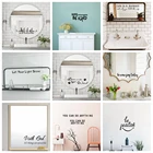 Креативные водонепроницаемые наклейки на стены из ПВХ с интересным текстом, домашний декор