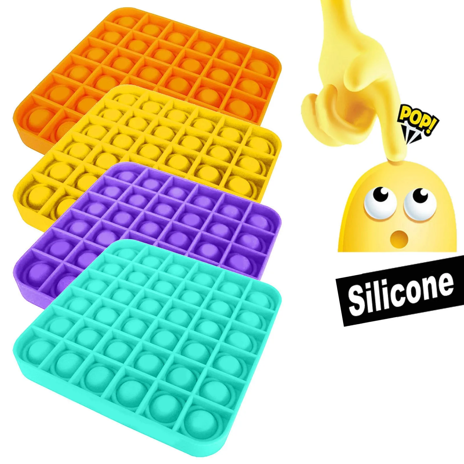 

New Fidget Toys Anti Stress Push Pop It Bubble Sensory Rainbow Fidget ToyRestore Emotions Stress Reliever Toy for OCD Anxiety