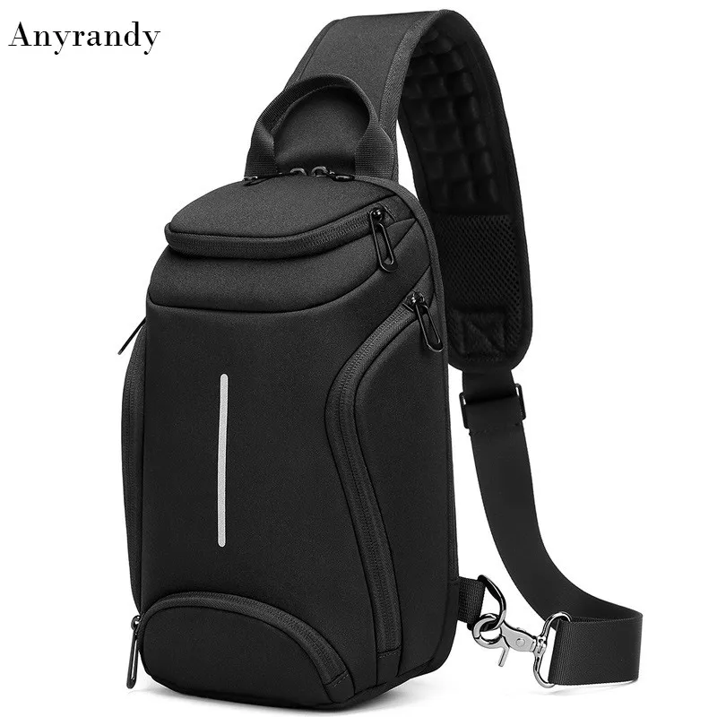 

Summer Travel Chest Bag Men Short Trip Messengers Bags Water Repellent Chest Pack 9.7 inch iPad Crossbody Bag Male