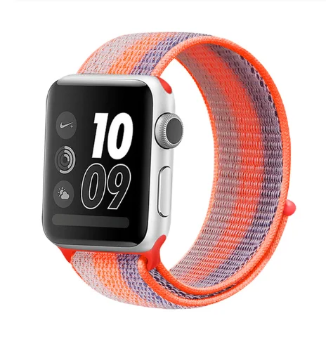 25 Нейлоновый ремешок для наручных часов Apple Watch 4 серии 3/2/1 38 мм 42 мм из мягкой дышащей ткани сменный ремешок Спортивные петли для наручных часов iwatch серии 4 40 мм 44 мм - Цвет ремешка: 25