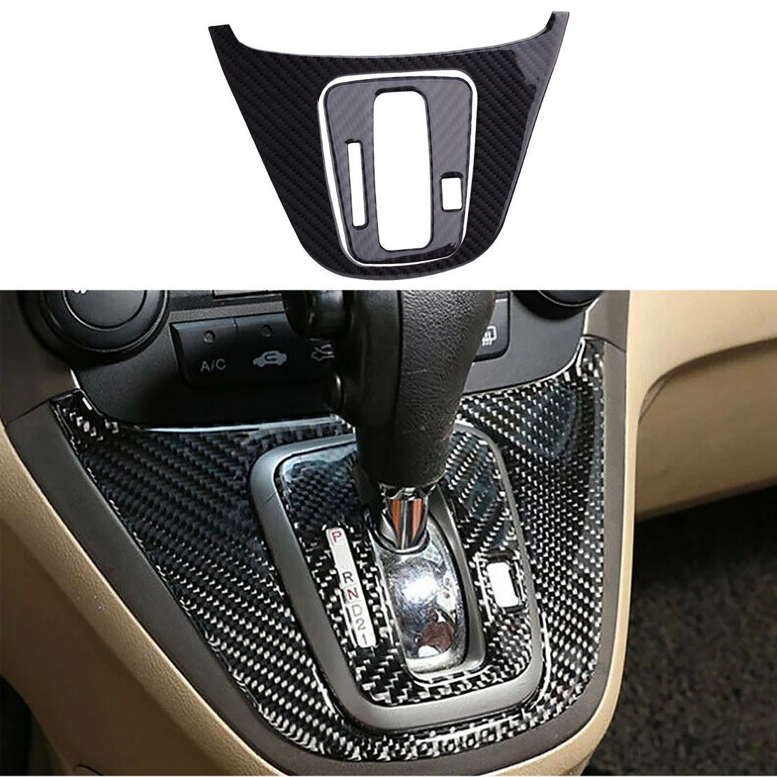 Наклейка на панель коробки переключения передач из углеродного волокна для Honda CRV