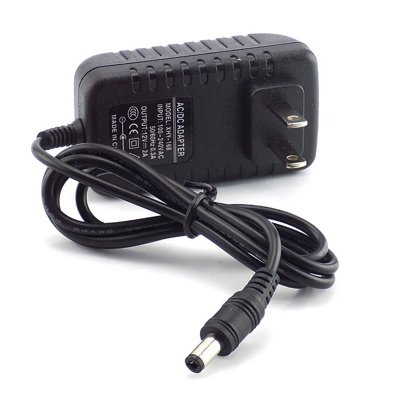 12V 2A 2000mA US EU Plug 5 мм x 2 1 100 240V преобразователь переменного тока в постоянный