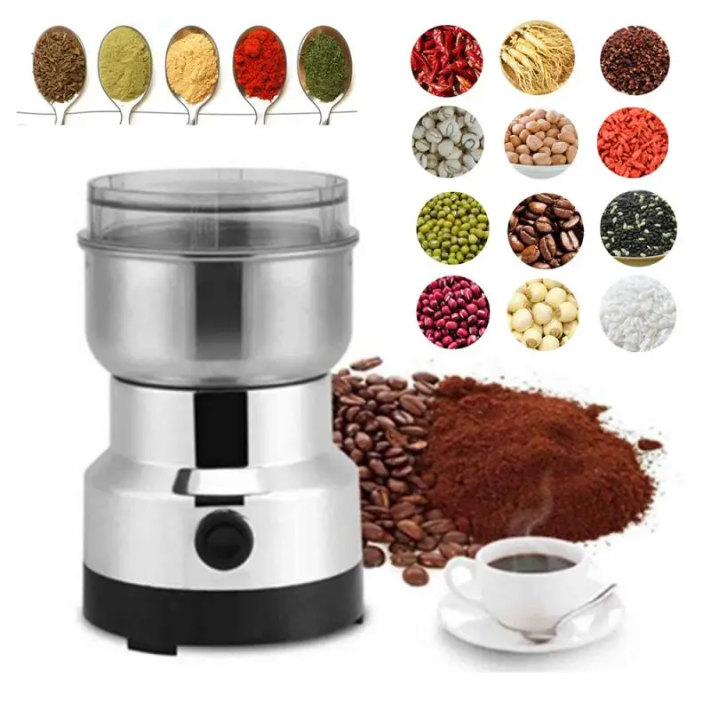 

Coffee Grinder Coffee Bean Grinder Stainless Steel Electric Spice Grinder Electric Home Spice Coffee Bean Vanilla Grinder
