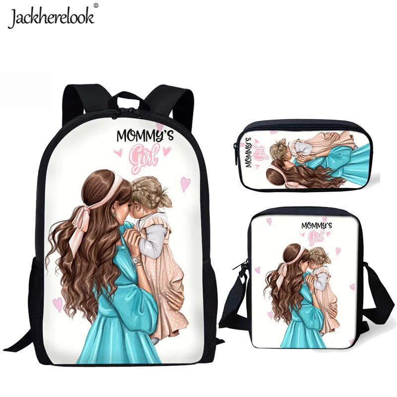 HMA173CEK Jackherelook 3 компл./шт. Школьные сумки супер мама печати ранец для детского сада Bookbag дети рюкзак для подростков мальчиков девочек - Цвет: HMA173CEK