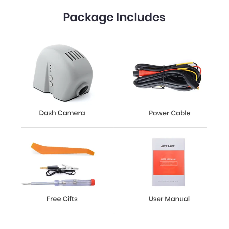 $107.70 AWESAFE WiFi Car DVR Sony imx335 Novatek Chip Dash Cam UHD 4K For Audi A1 A3 A4 A5 A6 A7 A8 Q3 Q5 Q7 S8TT