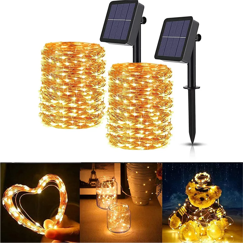 

LED Solar String Fairy Lights Waterproof Garland Lights Outdoor Solar Lamp for Home Garden Decoration Solar Power Lamp