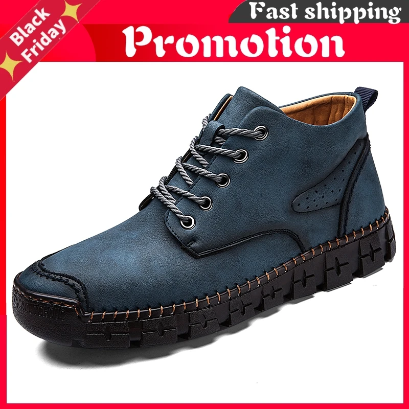 Masculinas de Couro Sola de Borracha Bota de Moda Botas Macio Masculino Tornozelo Sapatos Wearable Casuais Tendência Camurça