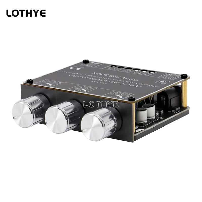 Canais de Potência Alto e Baixo 50wx2 + 100w Áudio Bluetooth Módulo Placa Amplificador Baixo Subwoofer App Alto-falante Xy-e100l 2.1