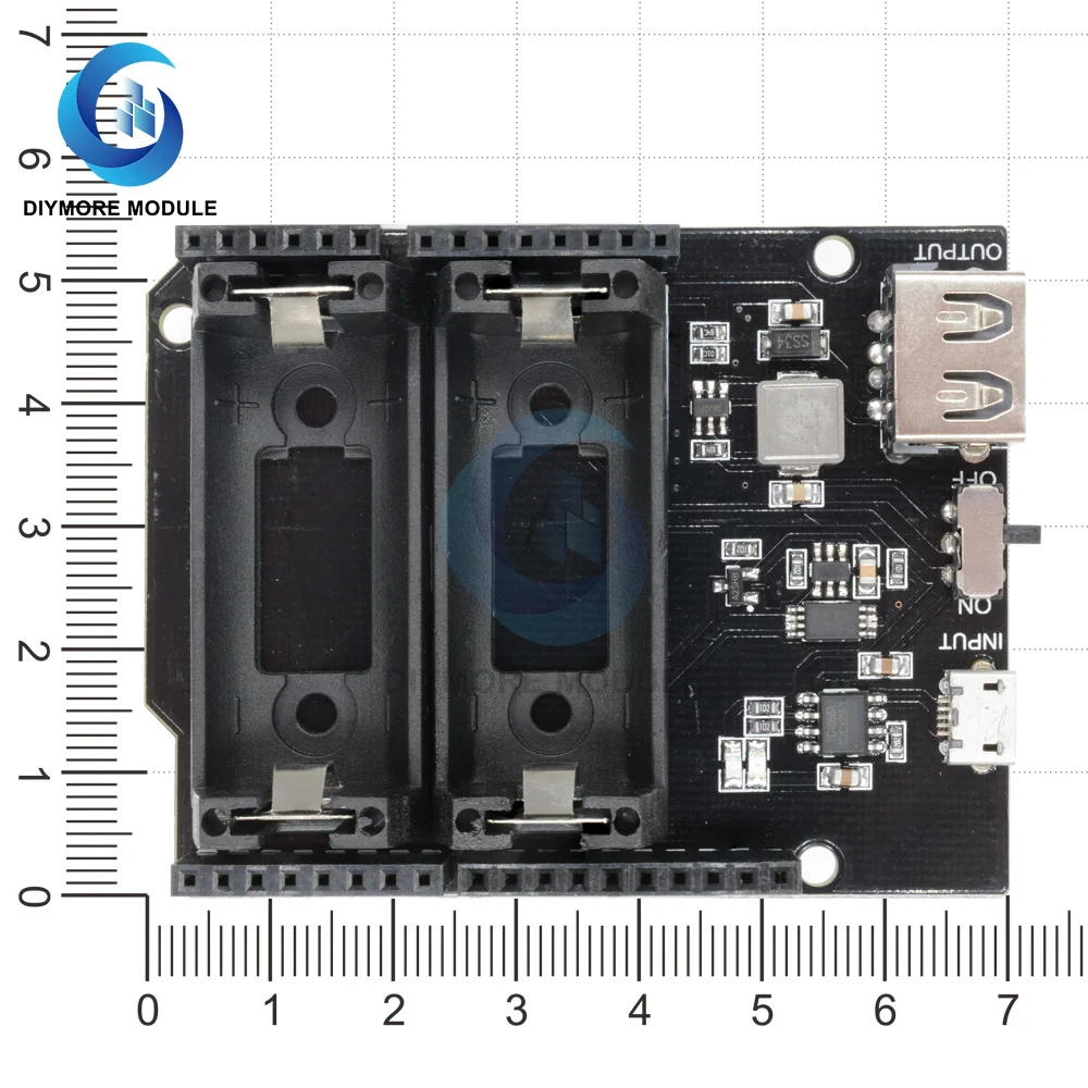 Двойной модуль зарядного устройства для литиевых батарей 16340 USB-порт