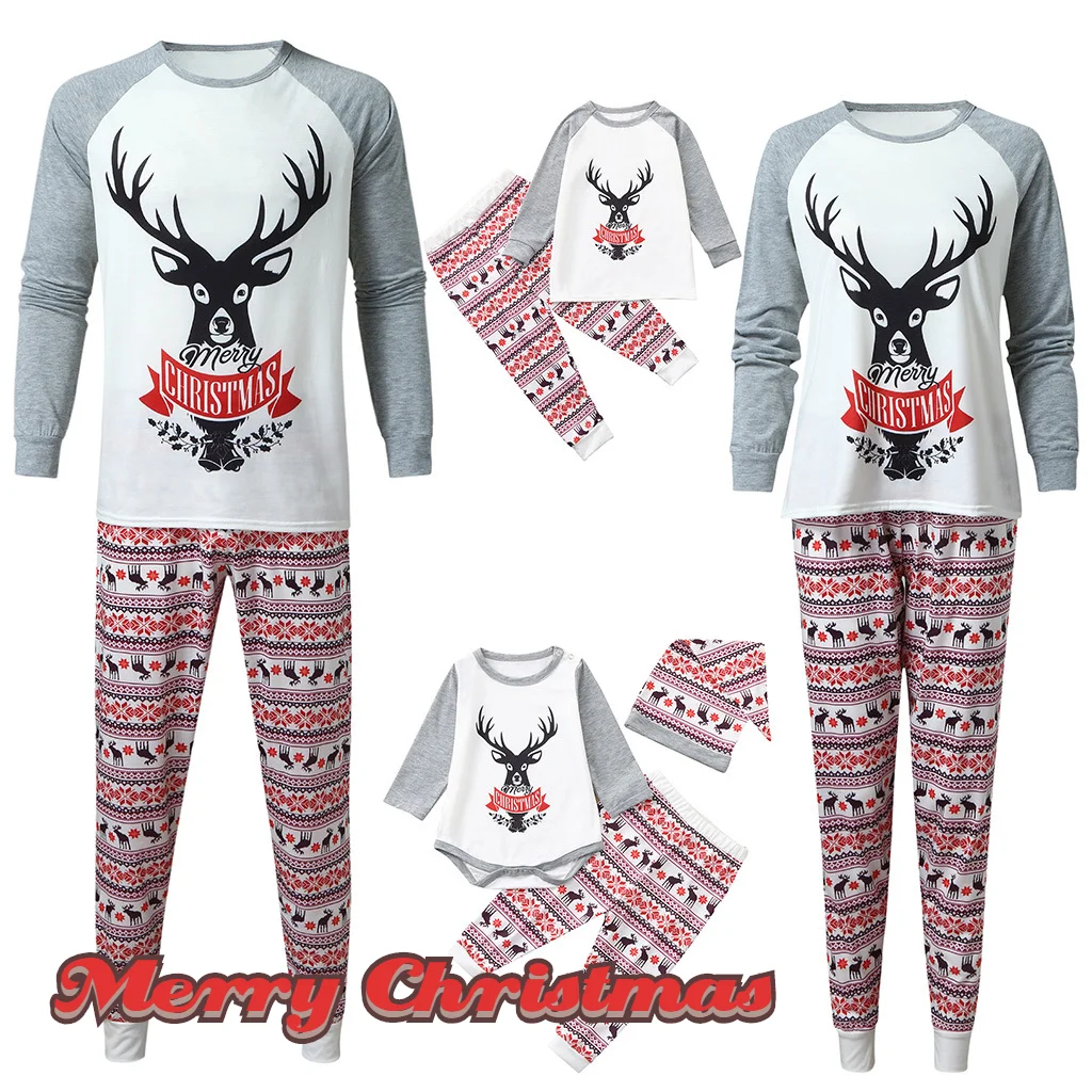 

LEOSOXS Рождественский пижамный комплект, семейные сочетающиеся Взрослые женщины мужчины ребенок мальчик девочка, праздничные пижамы, Рождес...