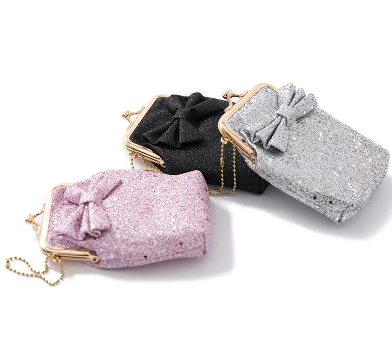 Женский кошелек для монет на ремне с блестящими бриллиантами сменная сумка