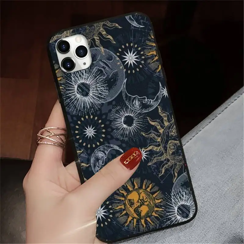 

Witches moon Tarot Mystery totem Phone Case for iPhone 11 12 pro XS MAX 8 7 6 6S Plus X 5S SE 2020 XR luxury design shell funda