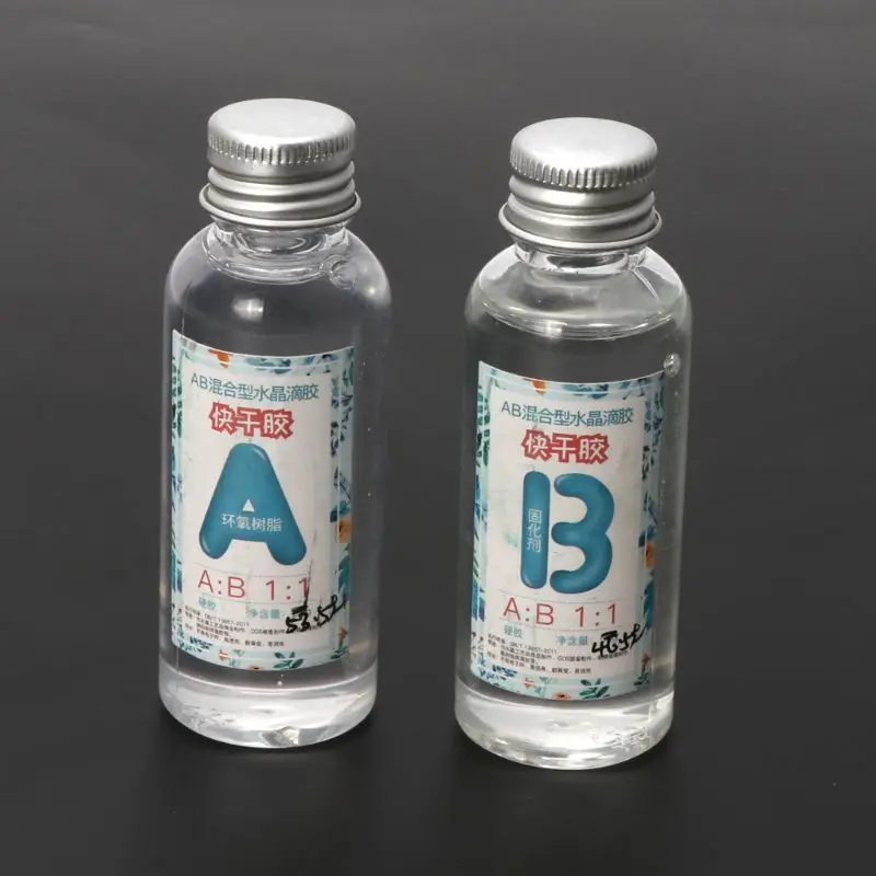 Быстроотверждаемая эпоксидная смола AB набор из прозрачной твердой эпоксидной