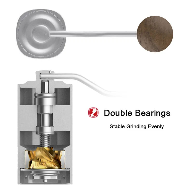 売却 留年手動コーヒーグラインダー家庭用オフィスドリップコーヒーエスプレッソフレンチプレス旅行ポータブル鋼バリコーヒーミル