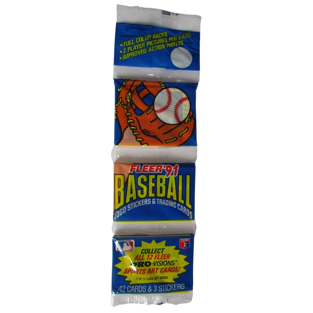 Fleer 1991 Baseball Rack. Коллекционные карточки бейсбольные 42шт