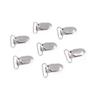 5 шт.лот, прямоугольные вставки для подтяжек, металлические, серебристые, 20253035 мм