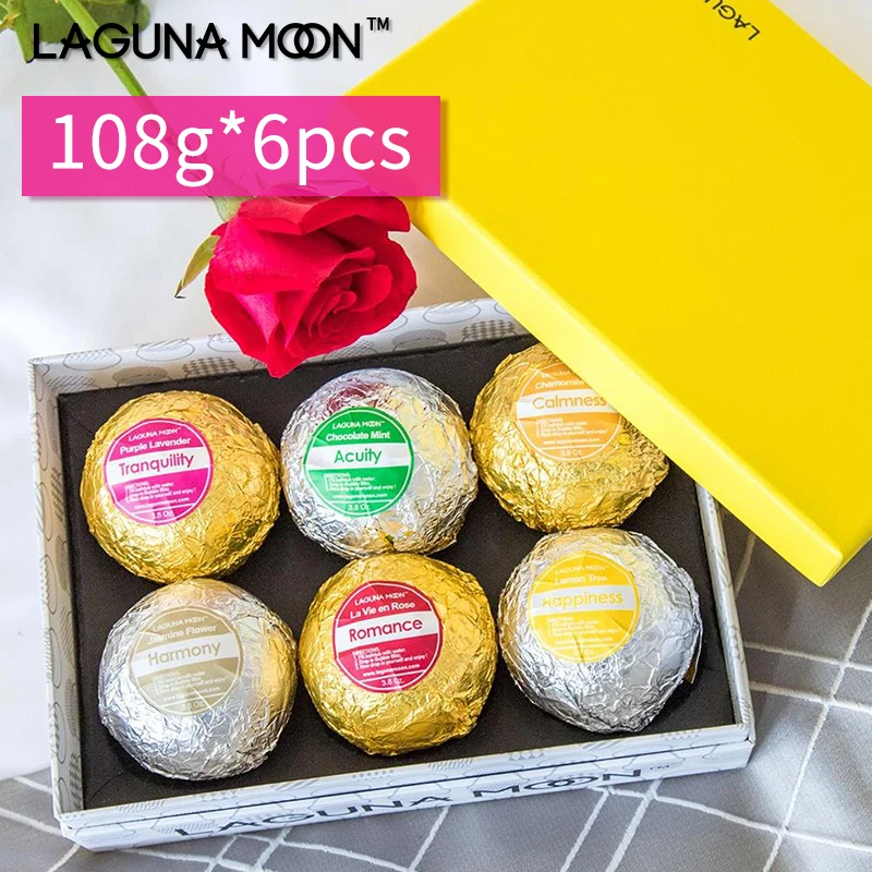 Lahonoon 108 г * 6 шт. подарочный набор Большая Морская солевая бомба Spa натуральный