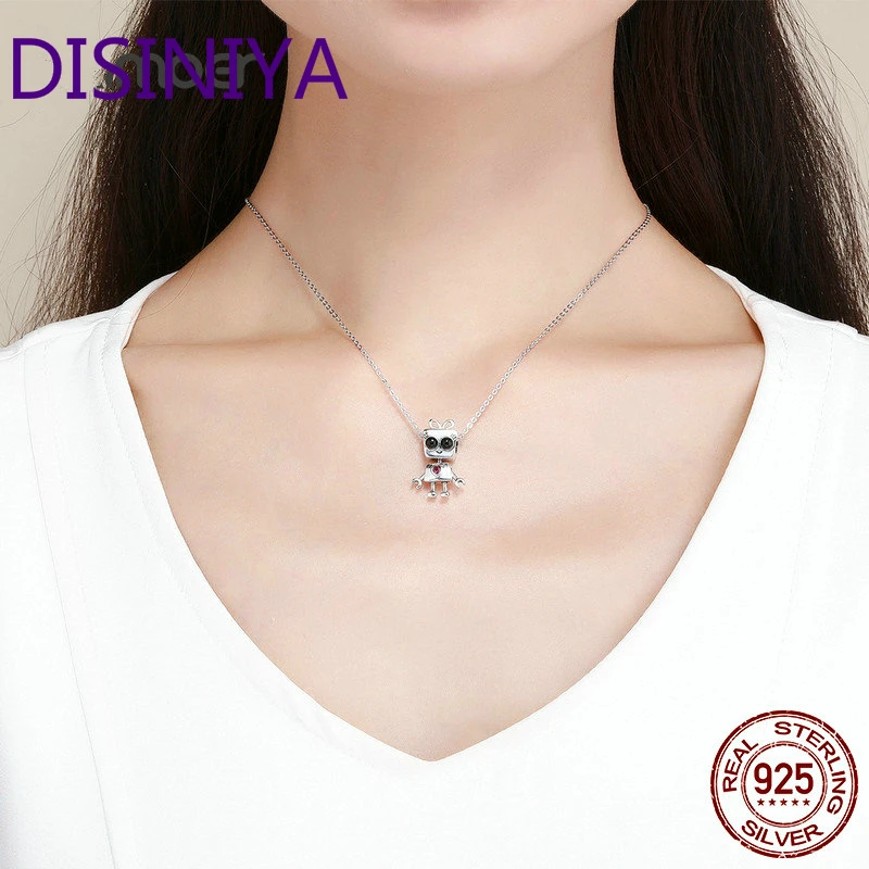 DISINIYA 100% Серебро 925 пробы робот ювелирные изделия DIY Подходит для Pandora браслет