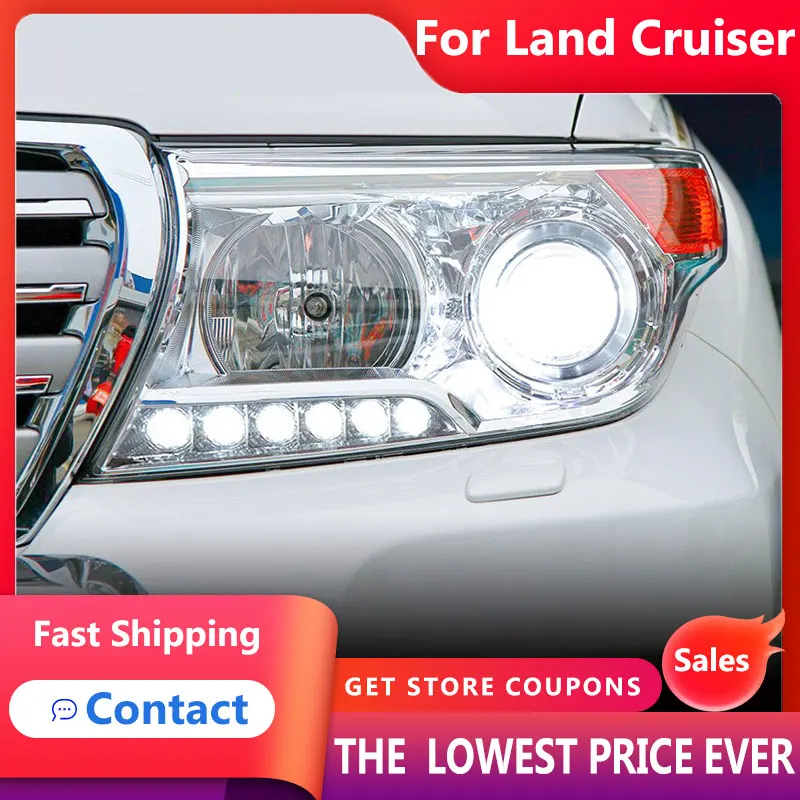 HANA для фар Toyota Land Cruiser 2007-2015 LC200 светодиодные фары DRL Hid биксеноновые