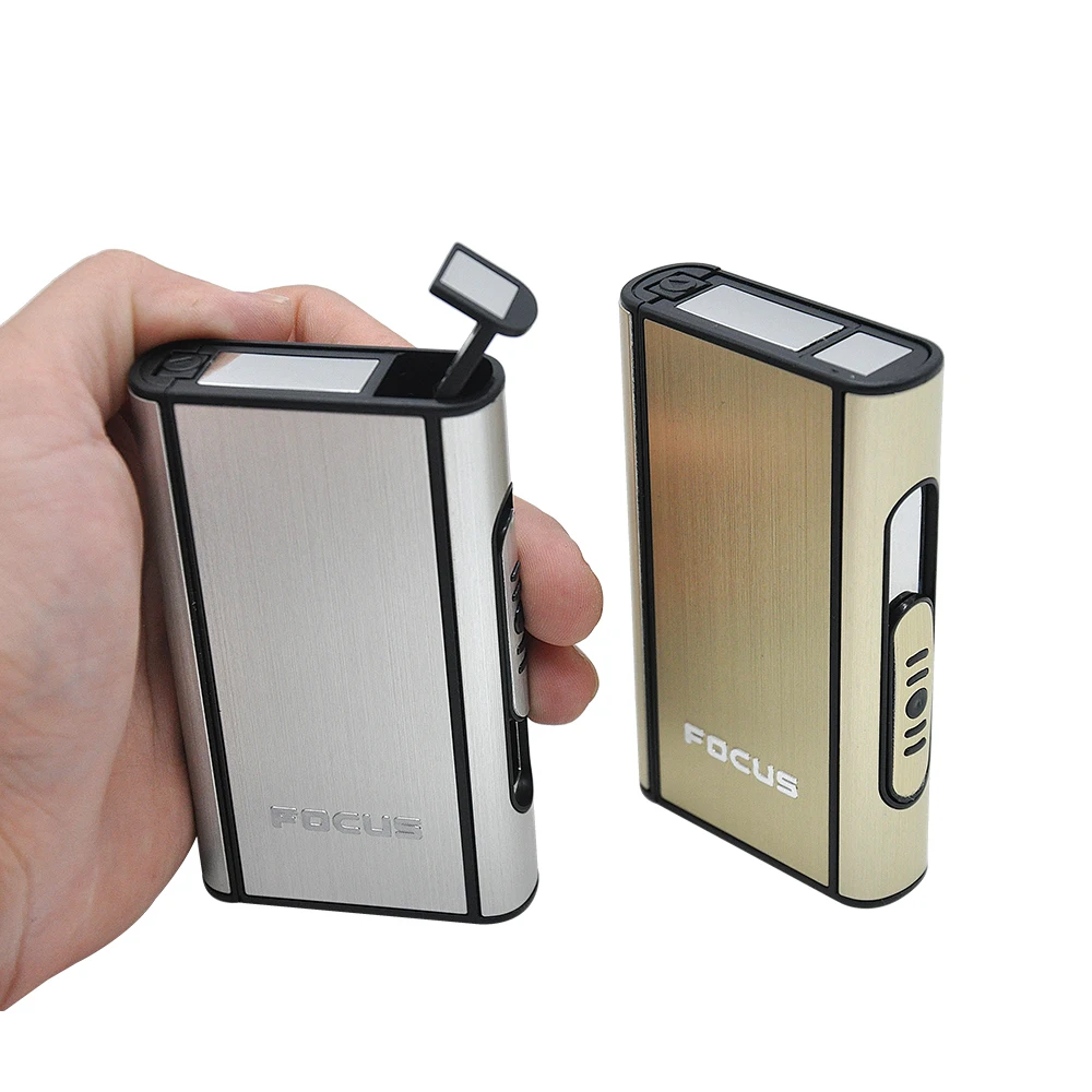 

Focus Portable Cigarette Tobacco Case Metal Smoke Box Waterproof Cigarettes Smoking Stash Jar for Storage Tobacco Holder