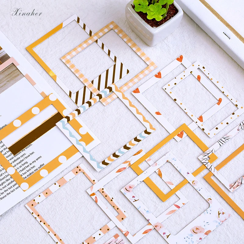 Винтажная фоторамка в форме сердца 15 цветов Клейкая Бумажная наклейка пакет