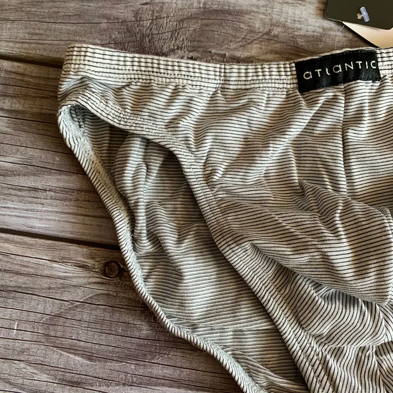 Новинка! Atlantic пикантные Для мужчин нижнее белье Lowrise краткое скольжения, вискоза, полиэстер, спандекс смесь полоса