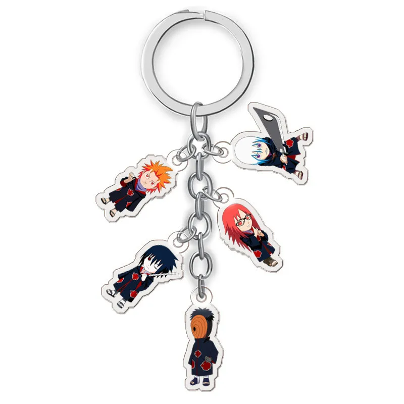 

New Style Anime Naruto Acrylic Key Chain Double Sided Transparent Keychain Delicacy Backpack Pendant Keyring Gift